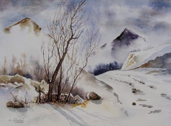 نقاشی آبرنگ سید محمد رفیق نیستان